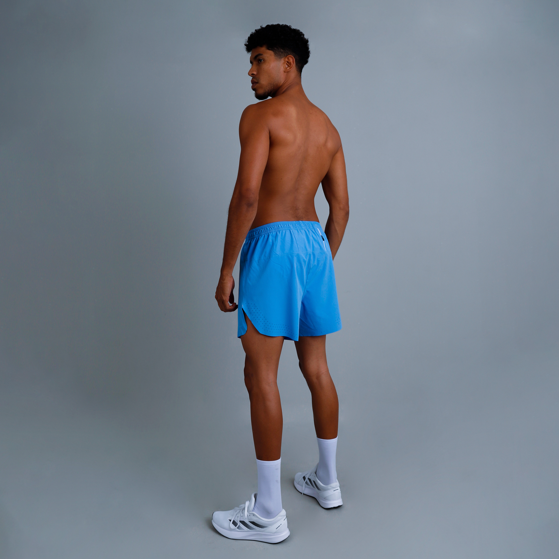 Pantaloneta RUN 5" Semilarga Azul