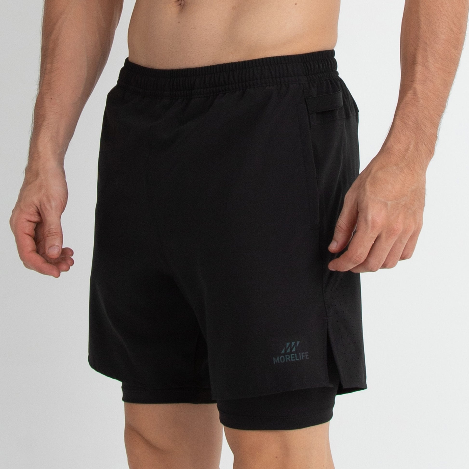 Pantaloneta con Licra - 2 en 1 - Negra