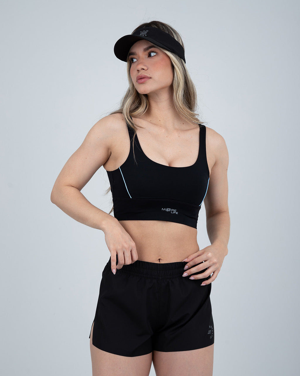 Top con Sesgos Negro Azul