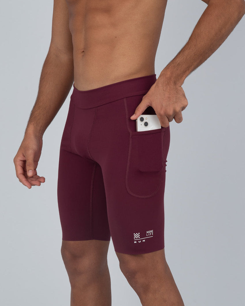 Licra Corta RUN PRO Vinotinto