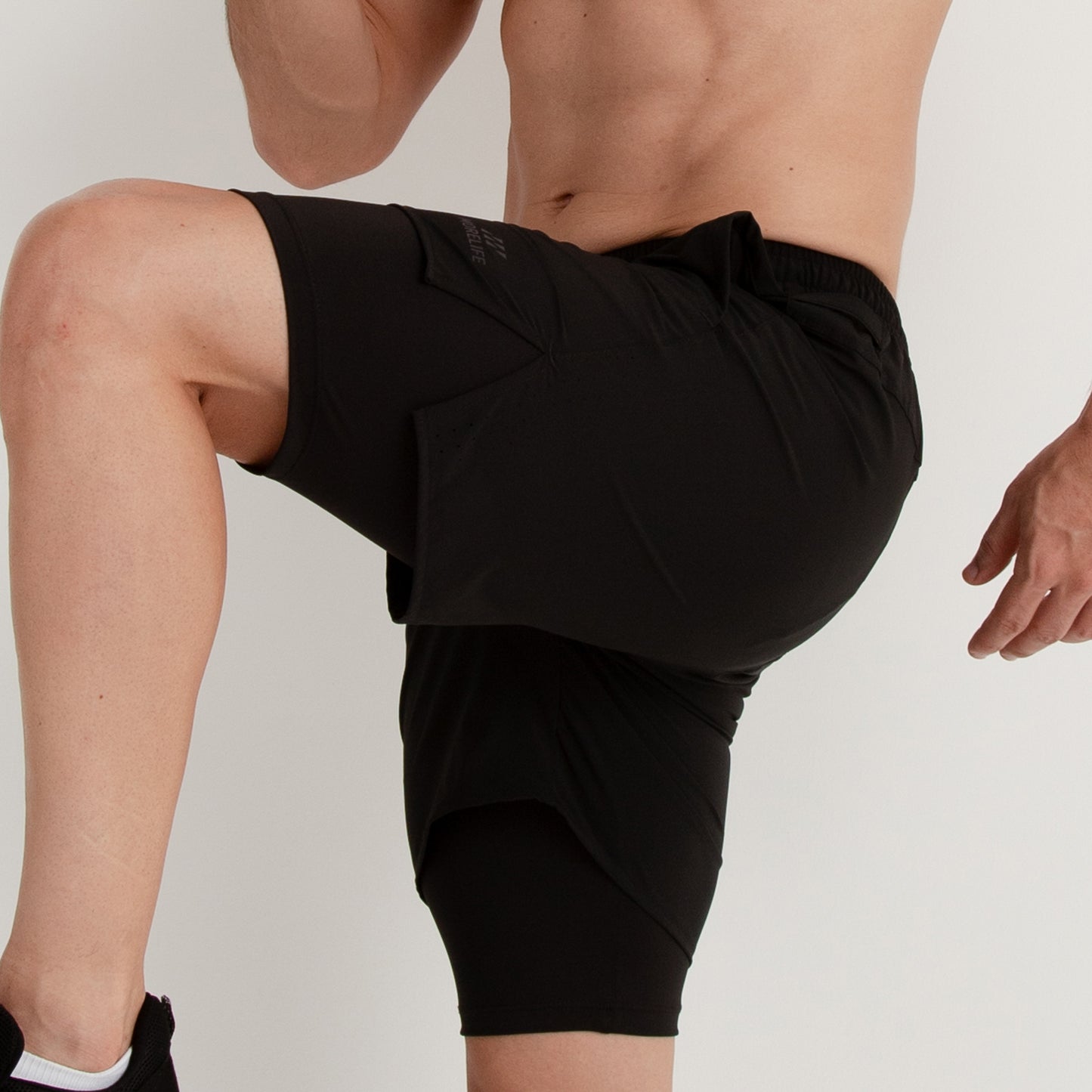Pantaloneta con licra 2 en 1 Negra