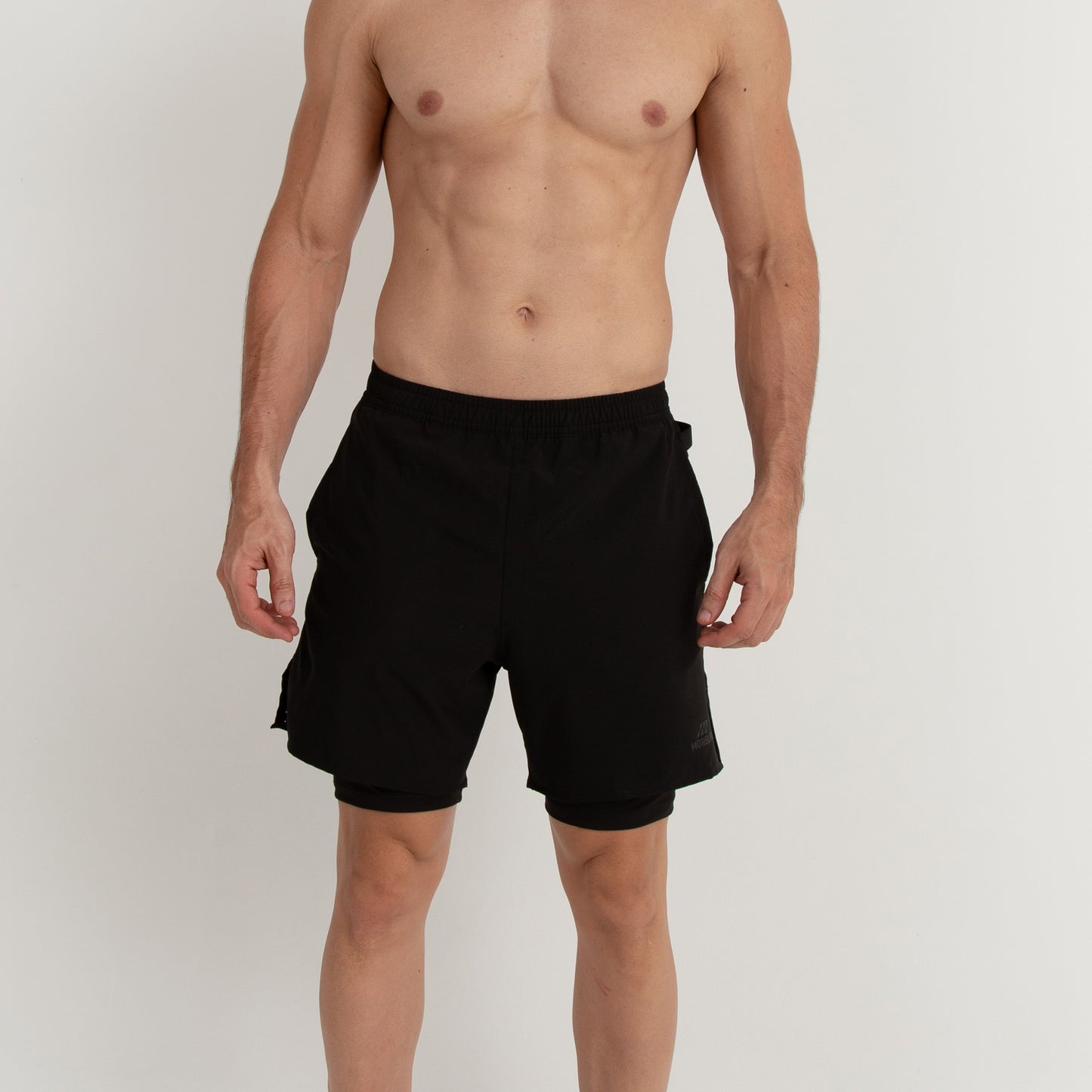 Pantaloneta con licra 2 en 1 Negra