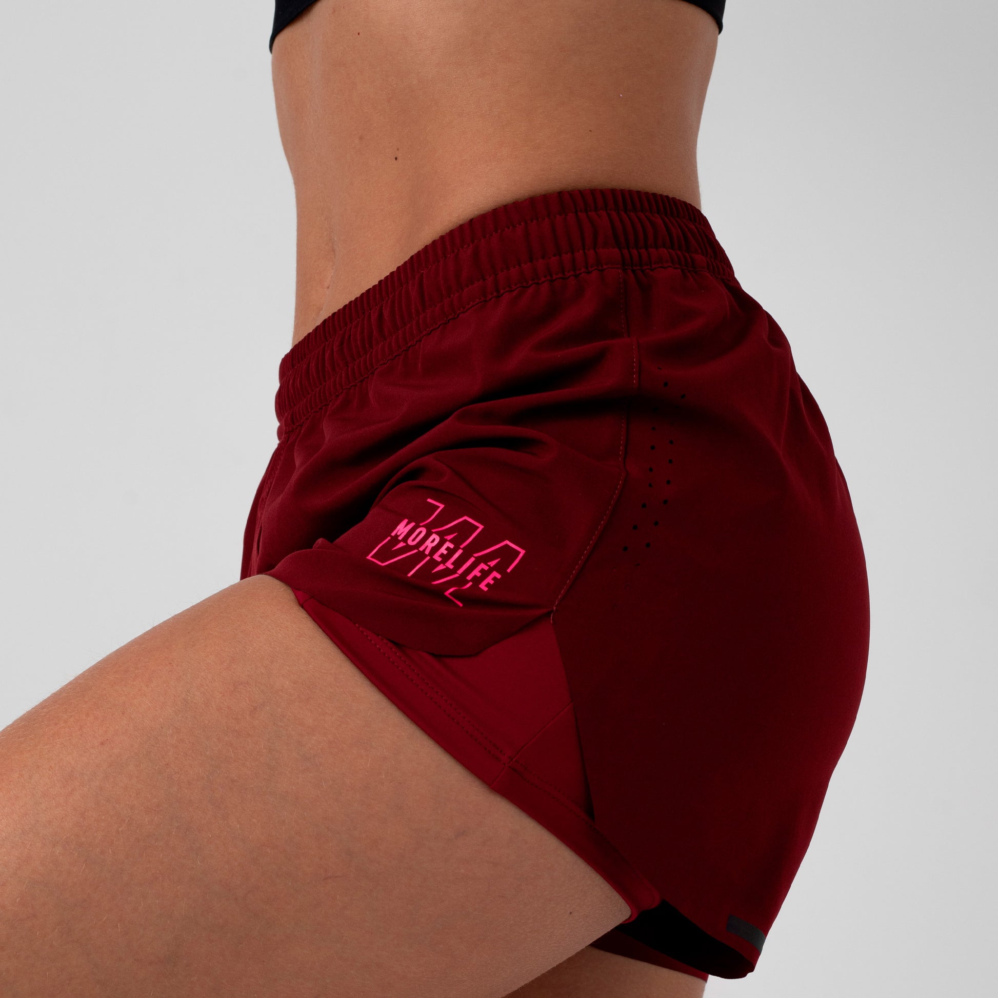 Short Con Licra 2 en 1 Vino tinto