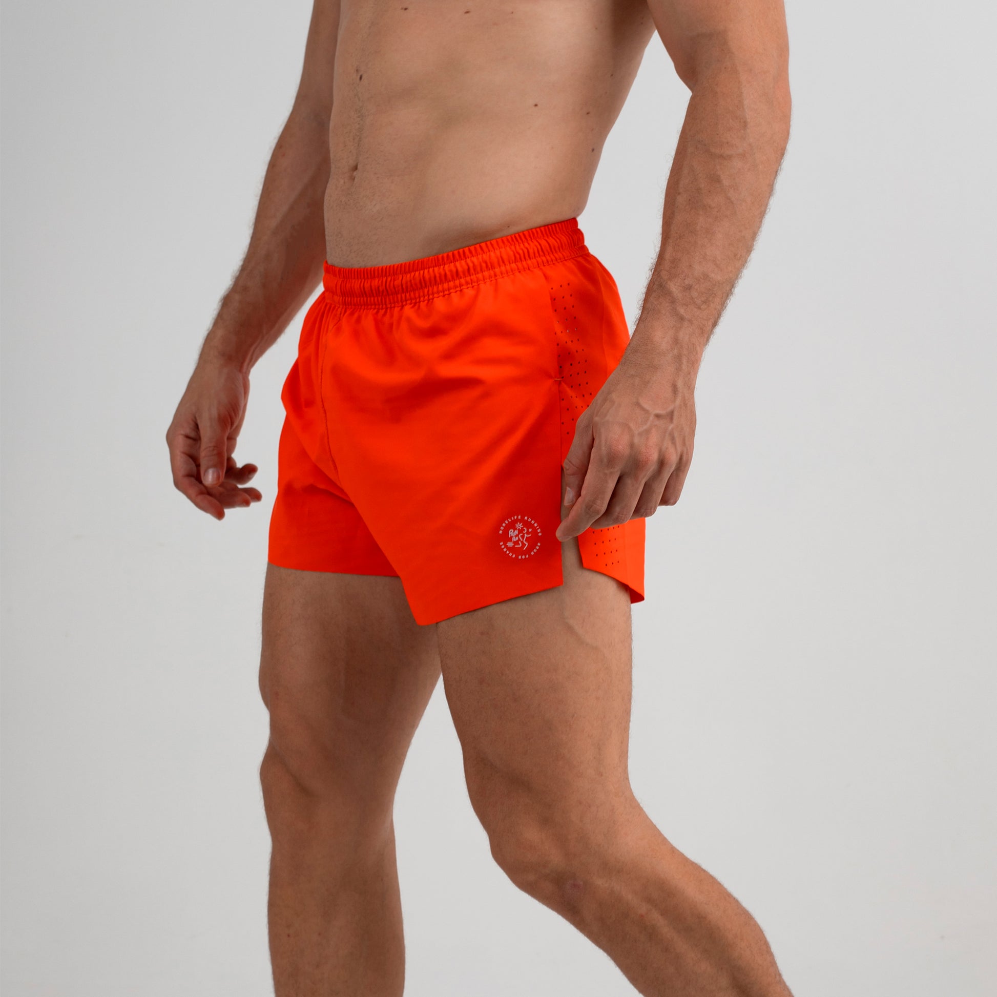 Pantaloneta de 4" pro race naranja