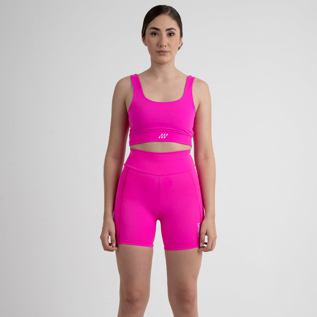 top deportivo color fucsia