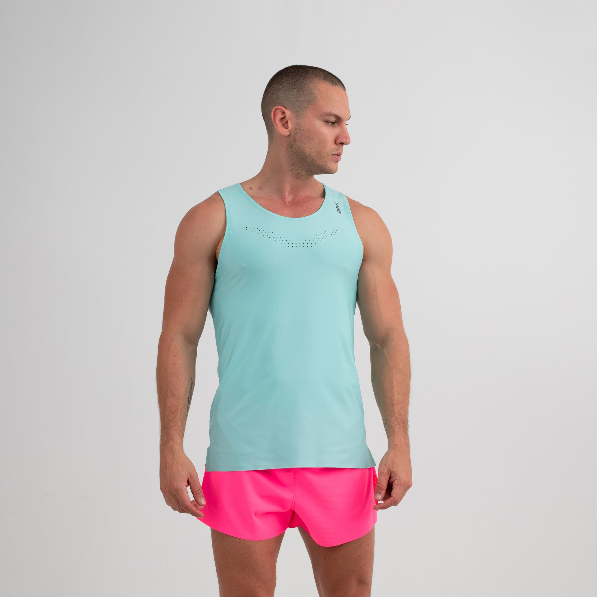 T-shirt tank aero aqua