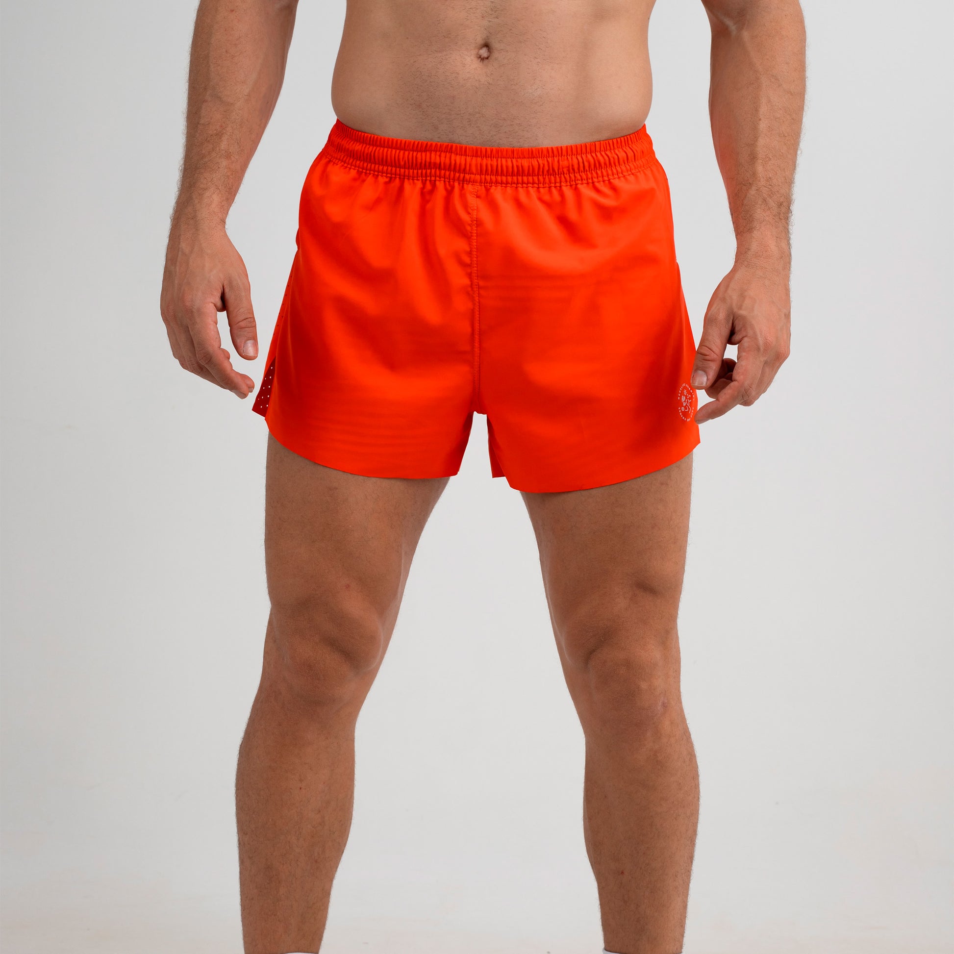Pantaloneta de 4" pro race naranja