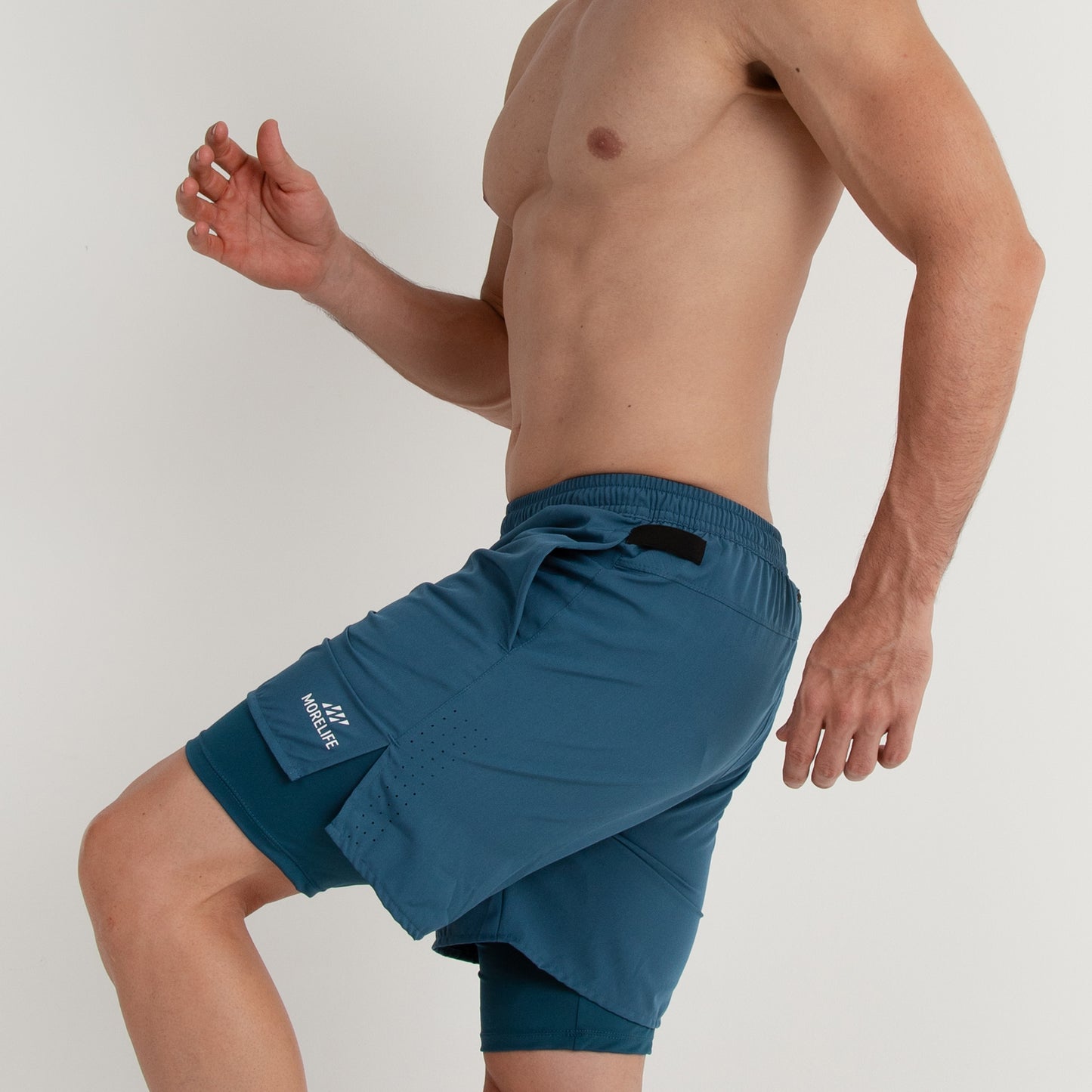 Pantaloneta con licra 2 en 1 Petróleo