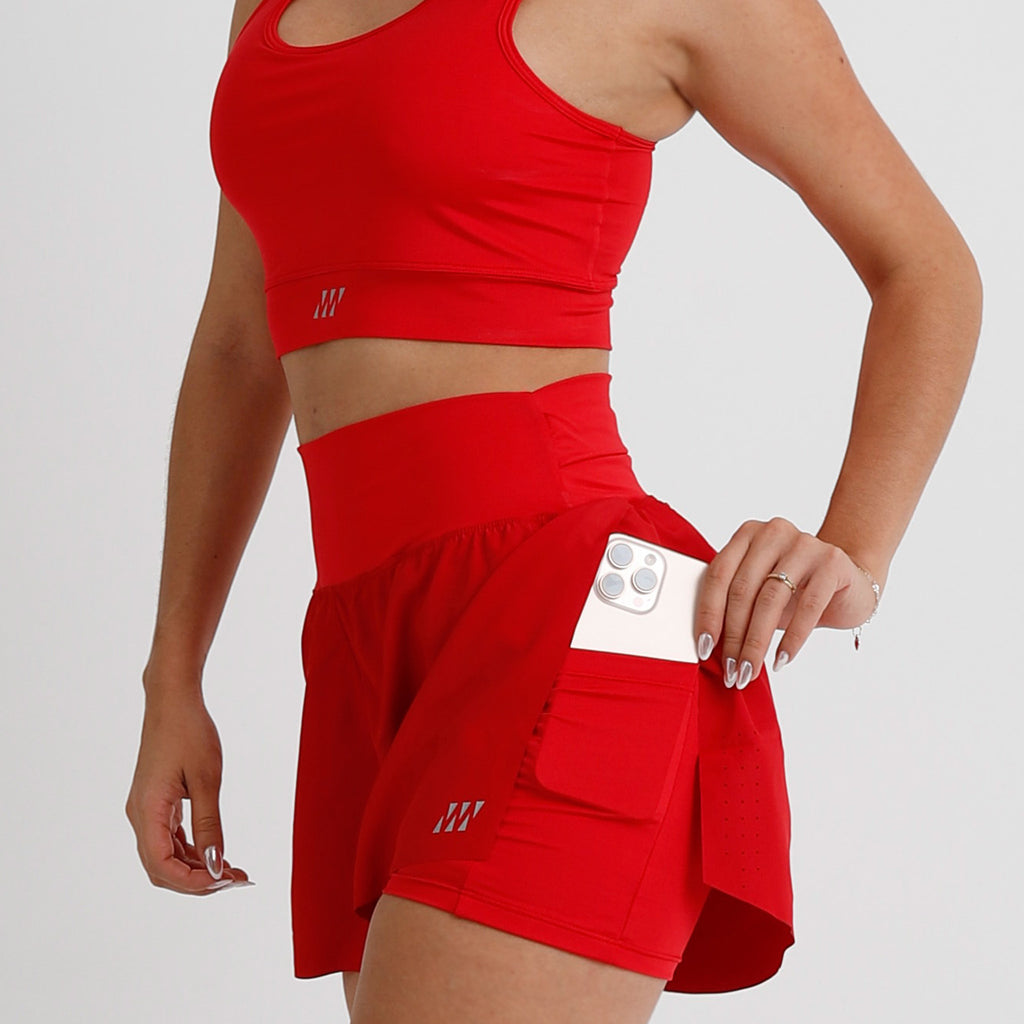 Short 4ctive 2 en 1 Rojo