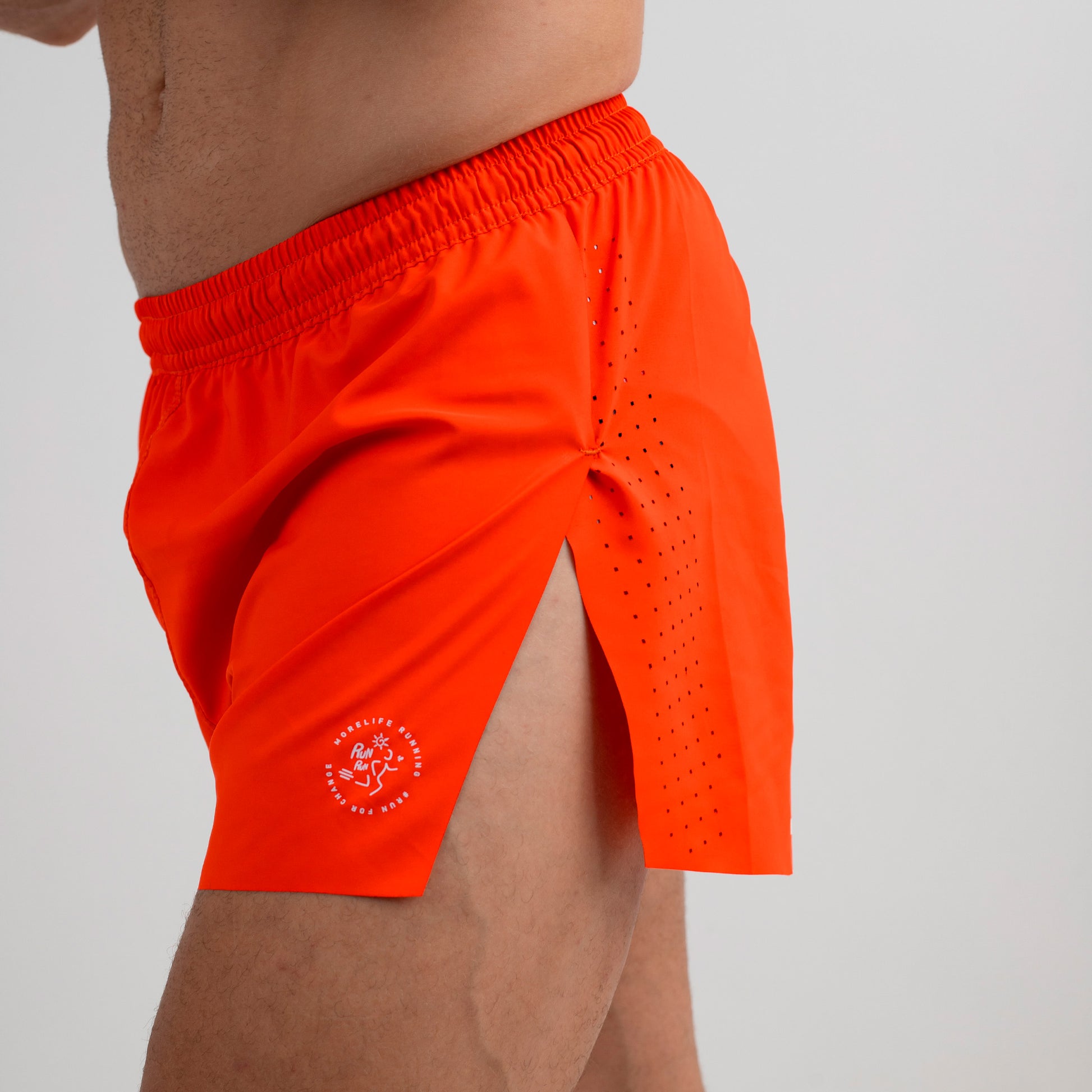 Pantaloneta de 4" pro race naranja