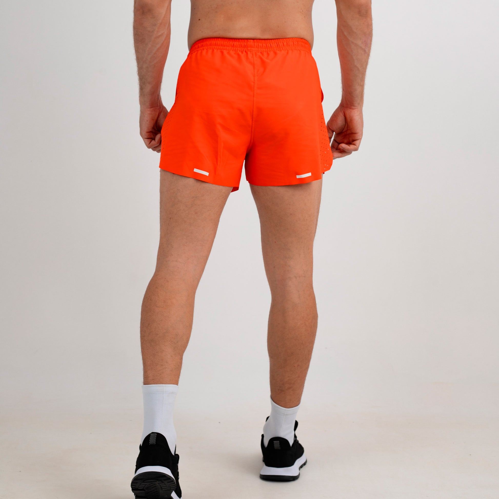 Pantaloneta de 4" pro race naranja