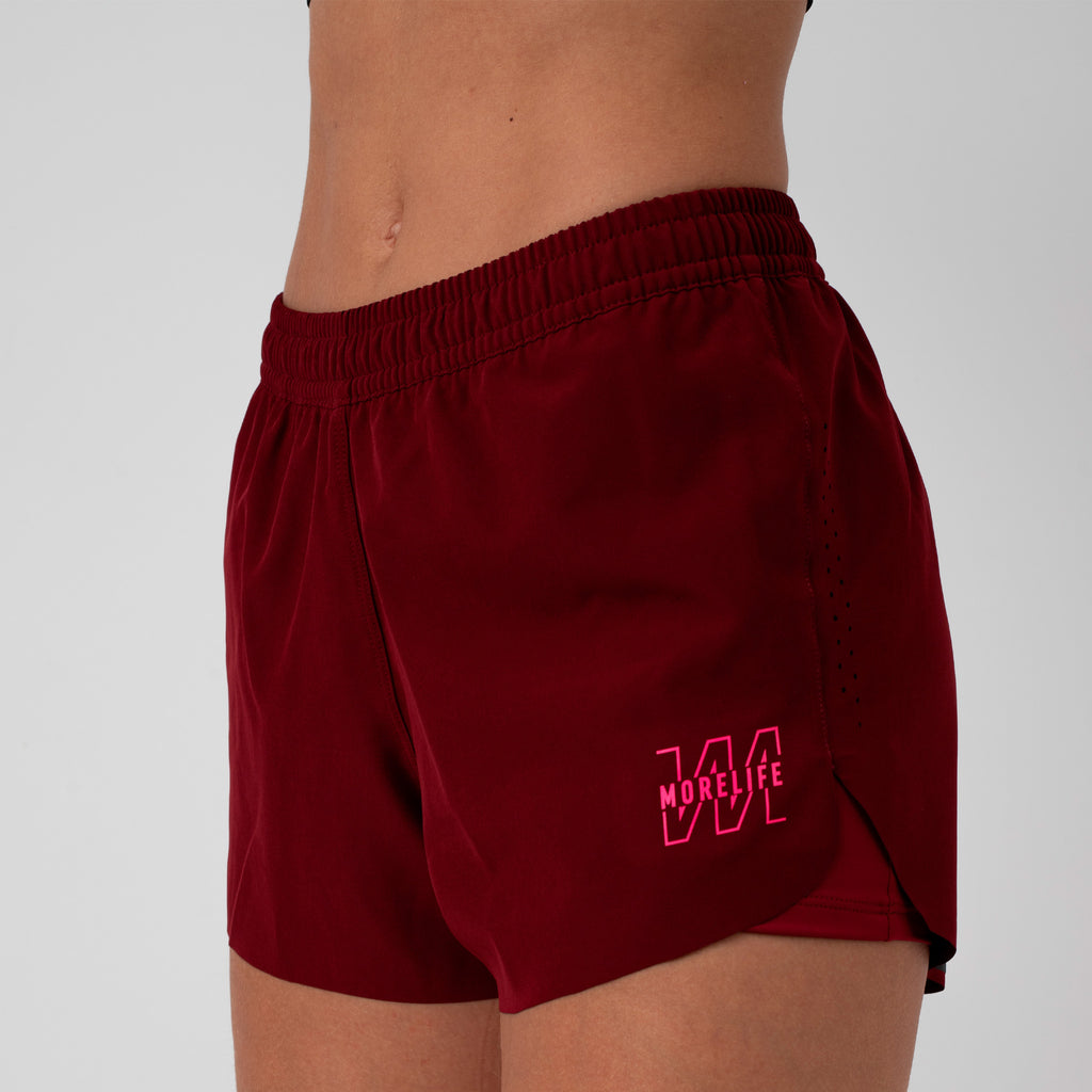 Short Con Licra 2 en 1 Vino tinto