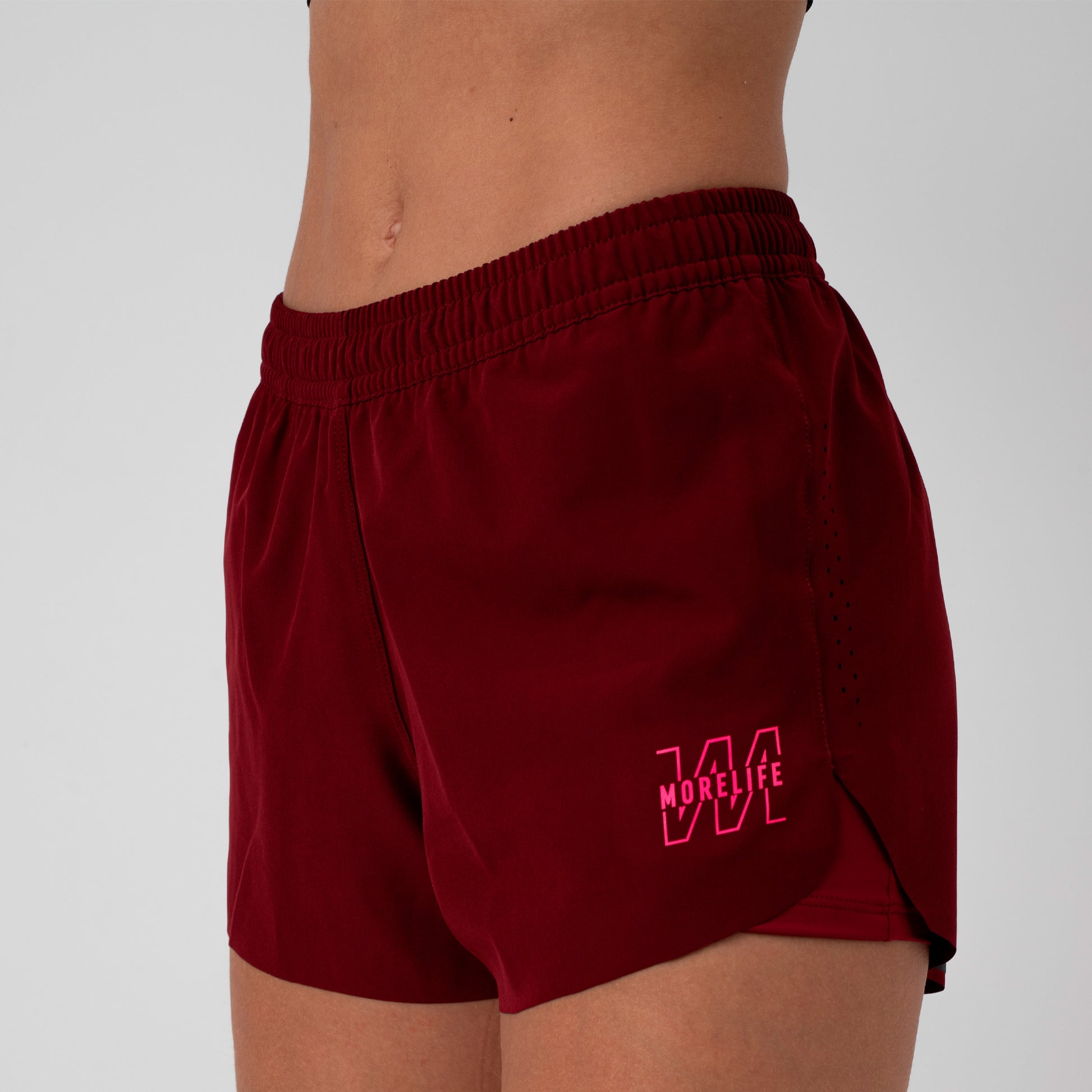 Short Con Licra 2 en 1 Vino tinto