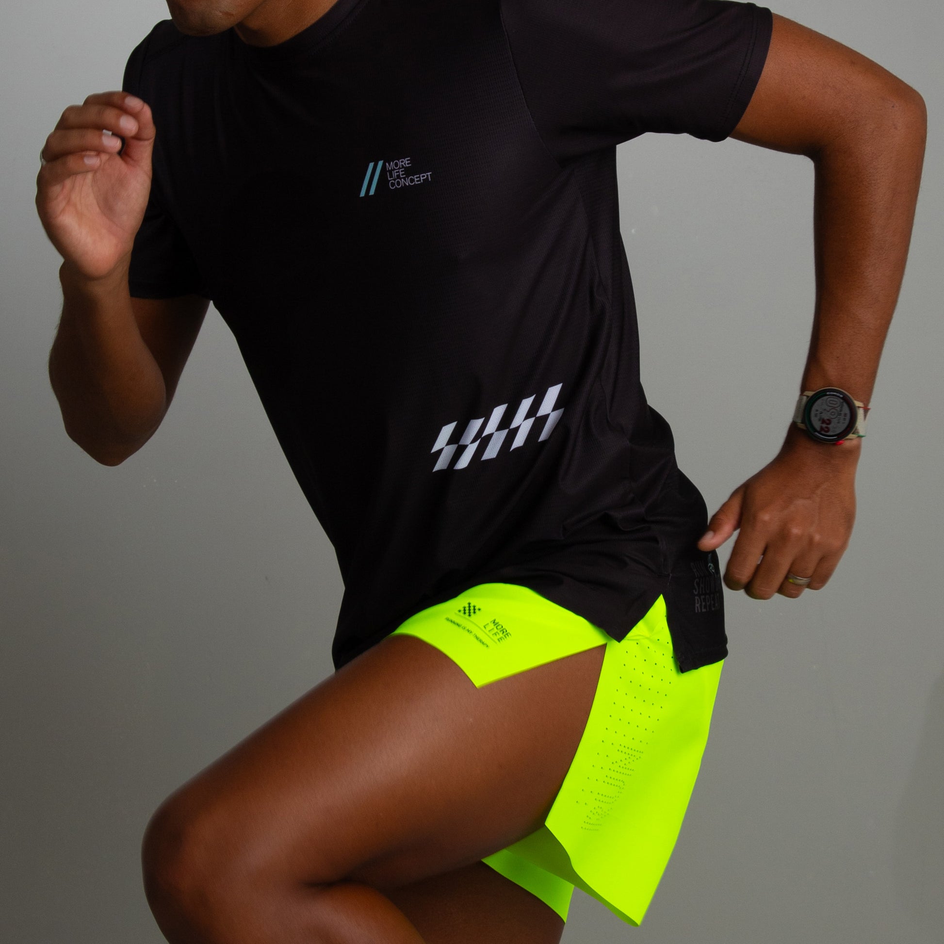 Pantaloneta de 4" Pro Race Neón